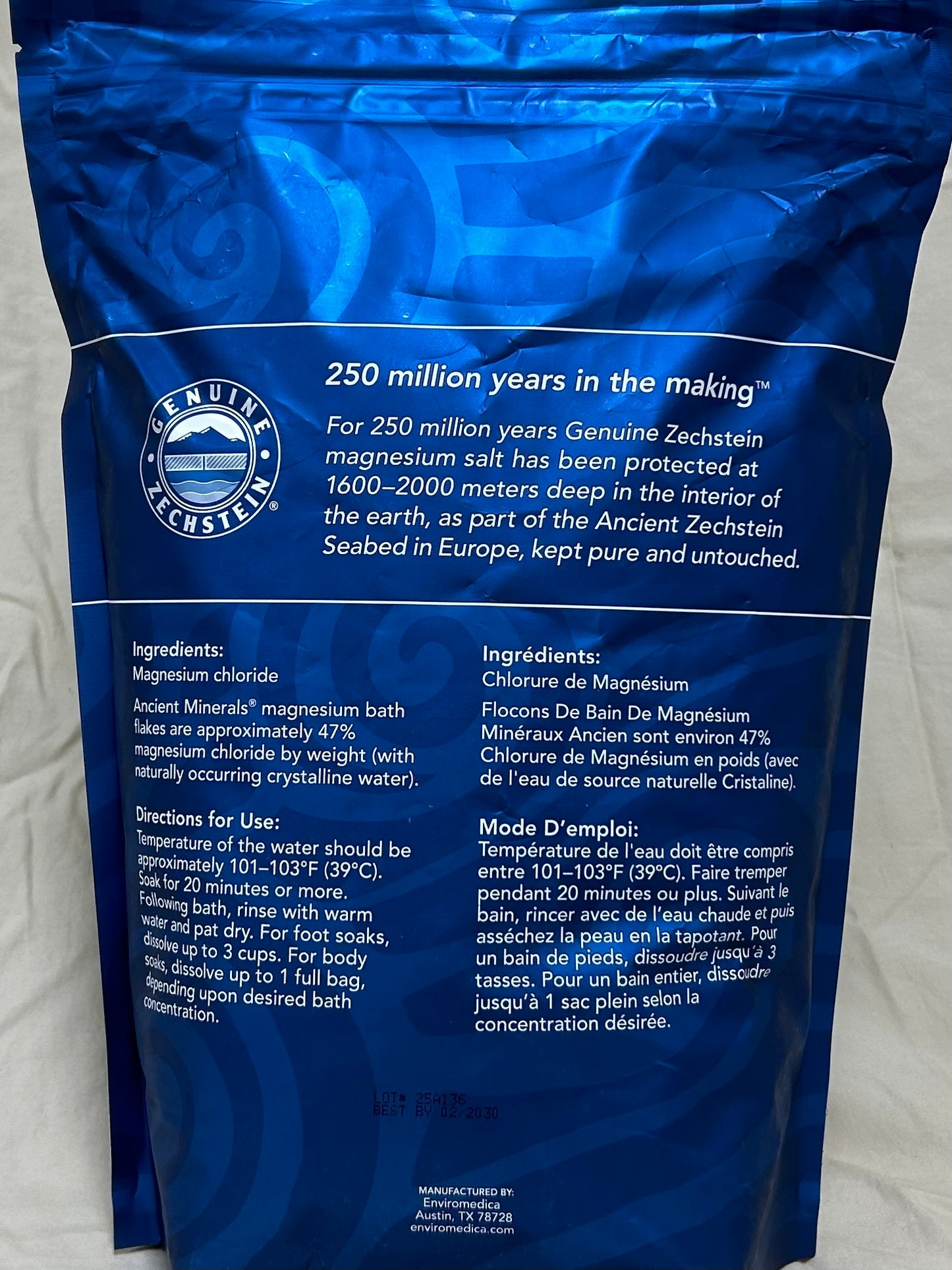 Ancient Minerals Magnesium Bath Flakes - 8lb